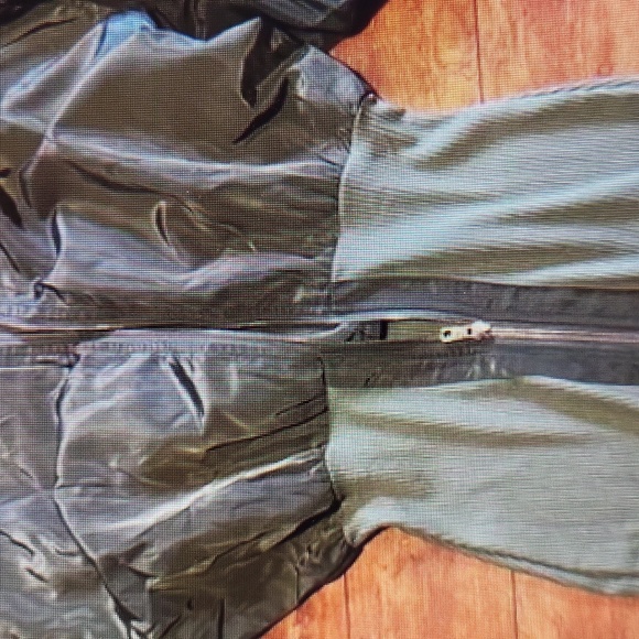 NWT Army green zipper front dress M - Picture 4 of 10